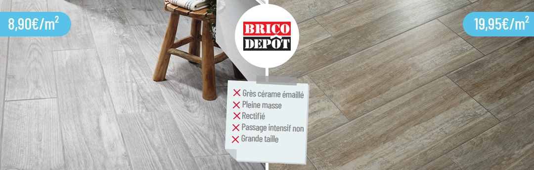 prix carrelage imitation bois brico depot