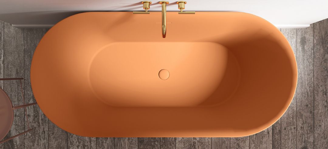 baignoire orange