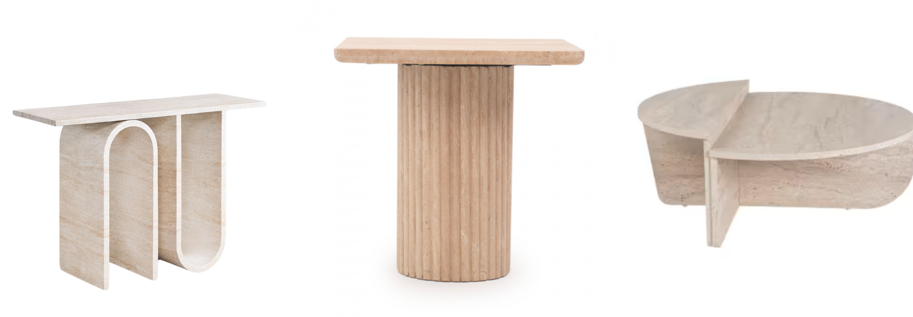Mobilier en pierre naturelle, marbre et travertin , design élégant et durable.