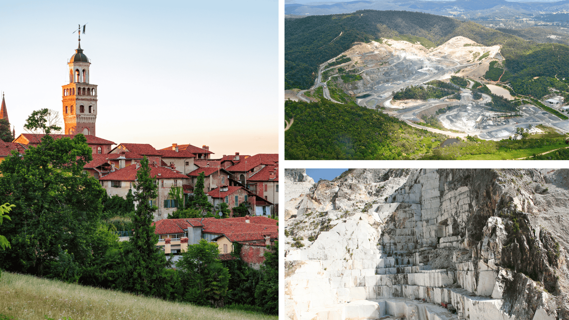 Carrière de marbre italie à Carrare en Toscane