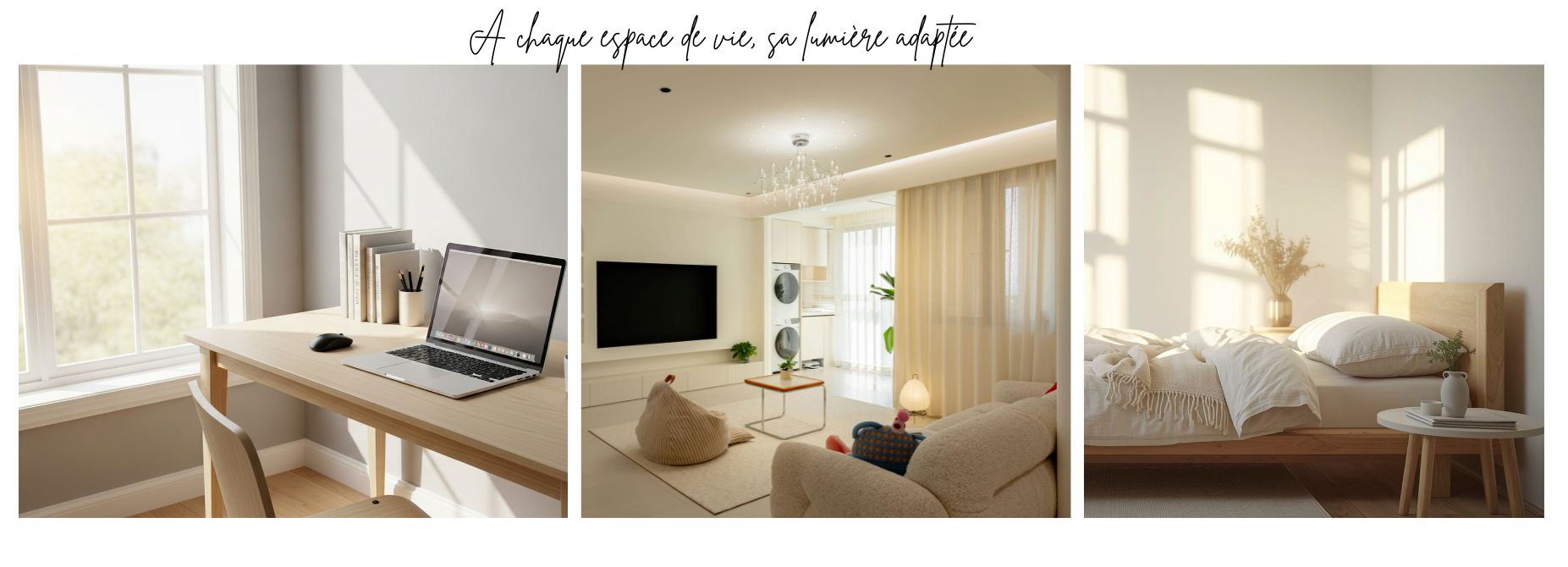 espace de vie lumière chaque pièce
