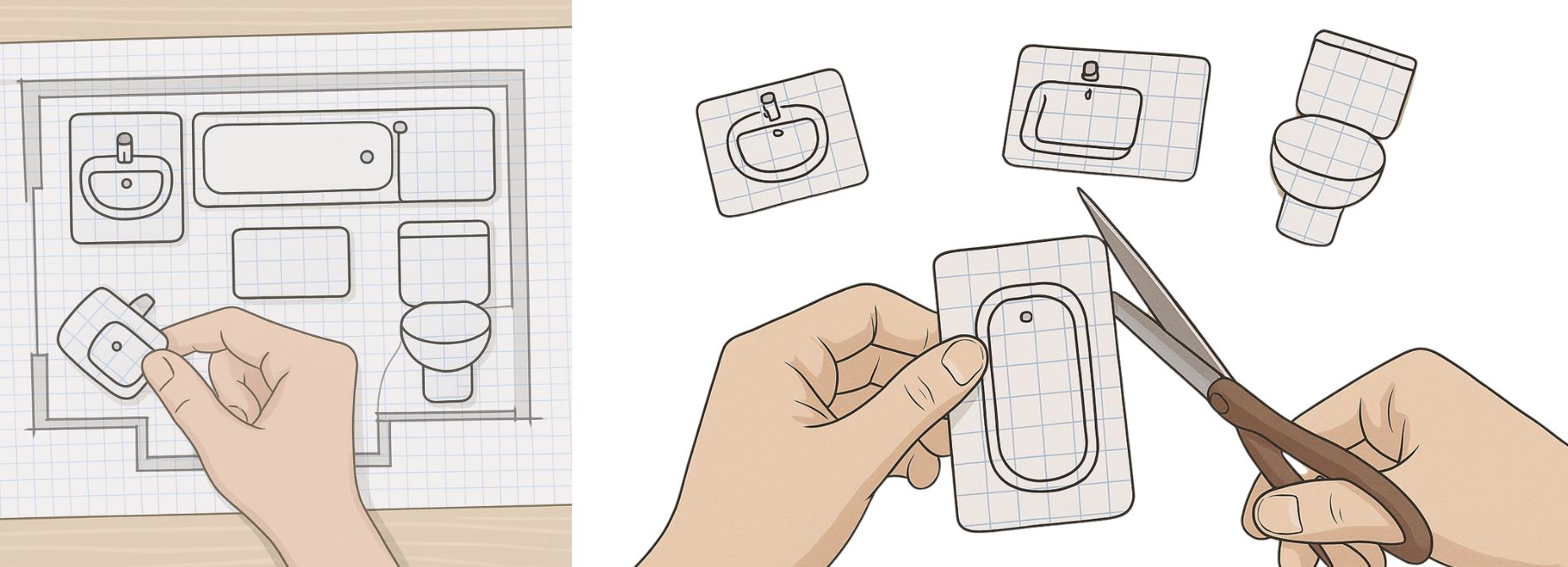 sketch salle de bain
