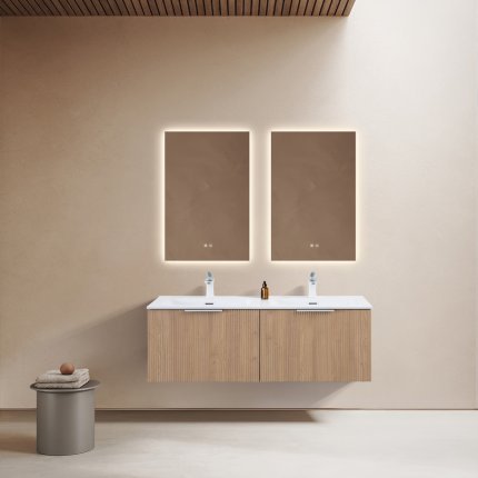 Meuble Stripes double vasque encastrable