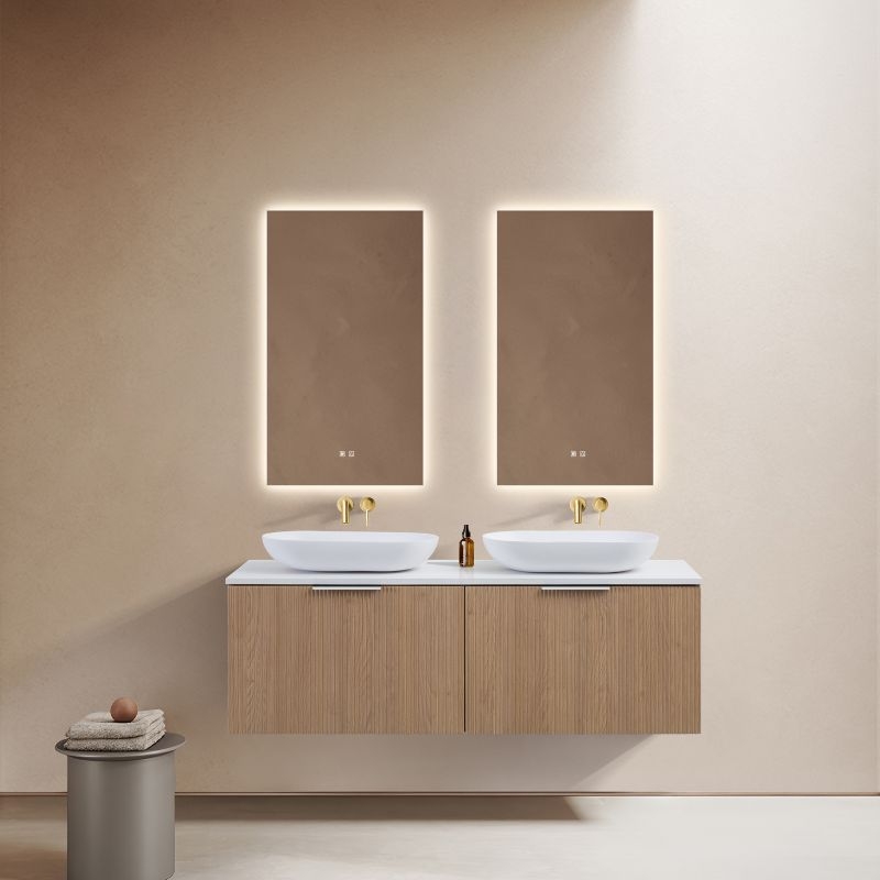 Meuble Stripes double vasque encastrable