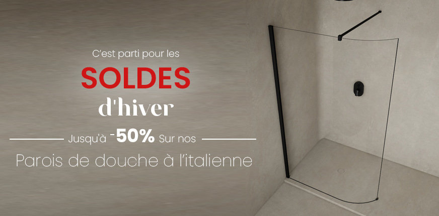 Soldes hiver paroi de douche