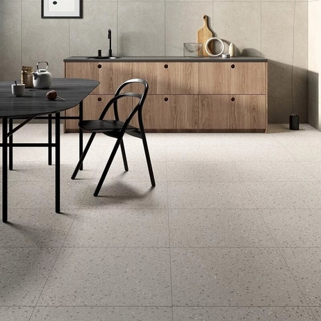 Carrelage sol terrazzo beige
