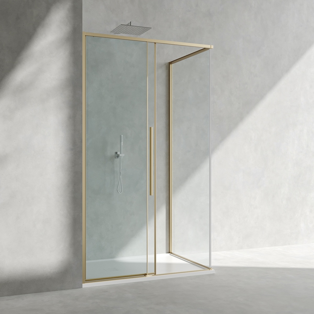 Porte de douche d'angle Slimline 120 et 140 cm	