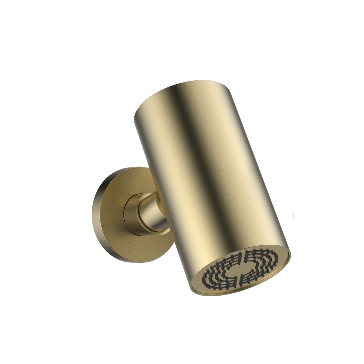 Douche de tête cylindre doré brossé