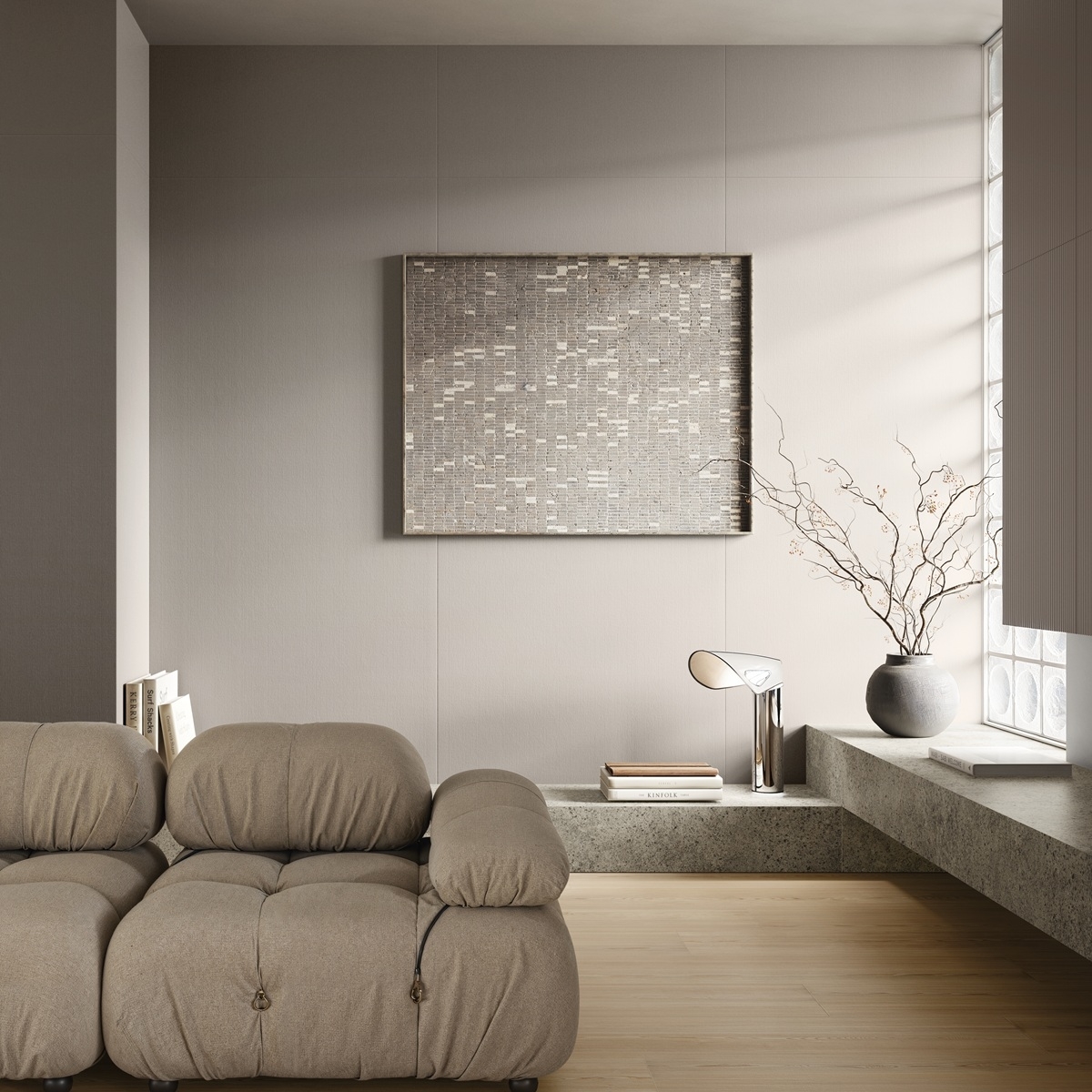Carrelage Pierre Eléments Texture Taupe