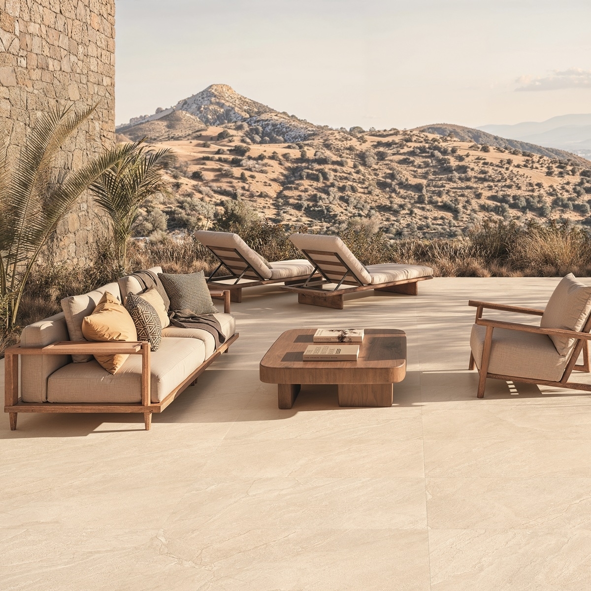 Carrelage extérieur Pietra Orosei Corda