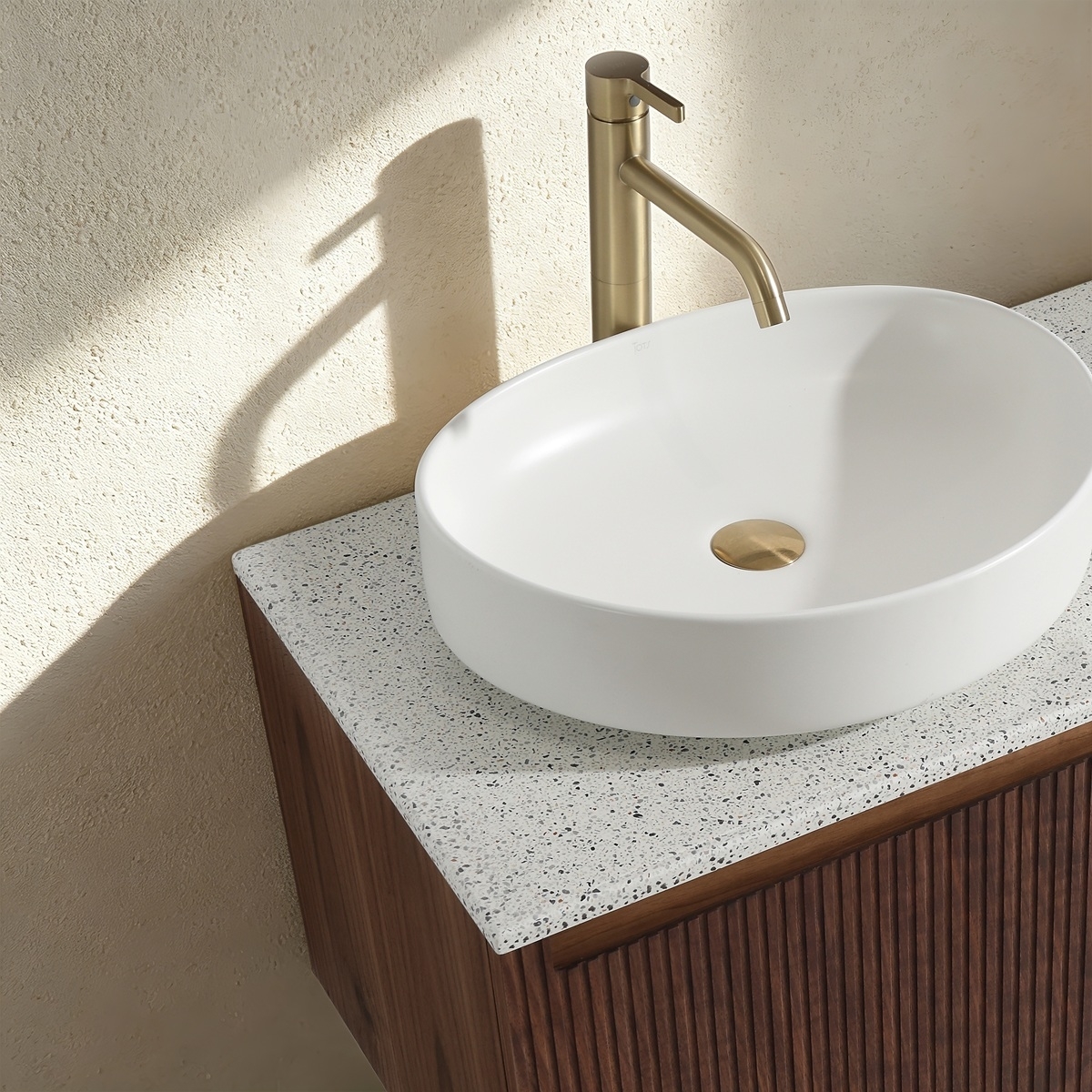 Meuble avec plan en terrazzo