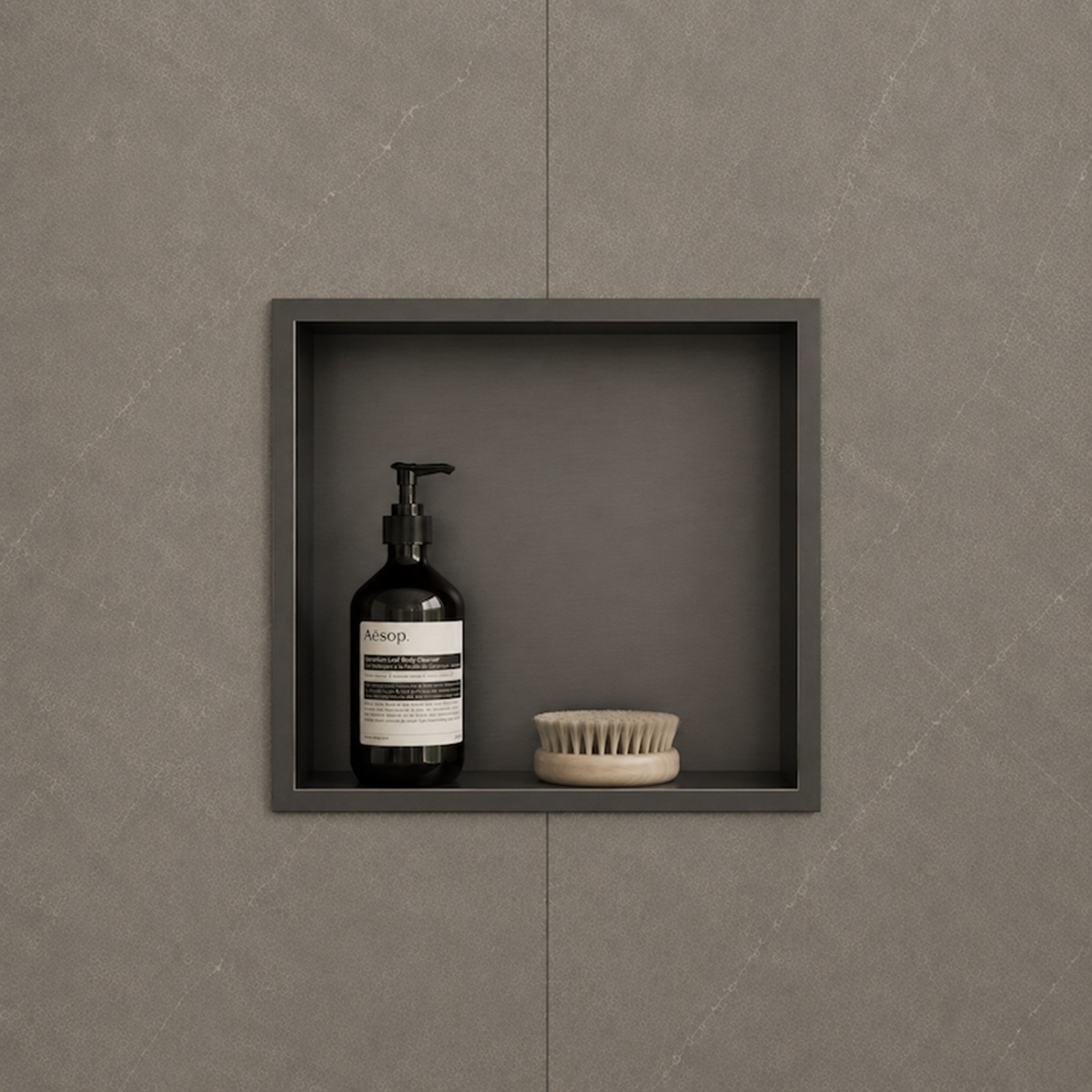 Niche salle de bain Gun métal