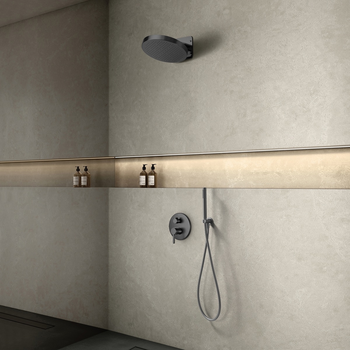 Kit de douche encastrable cezela rain gun