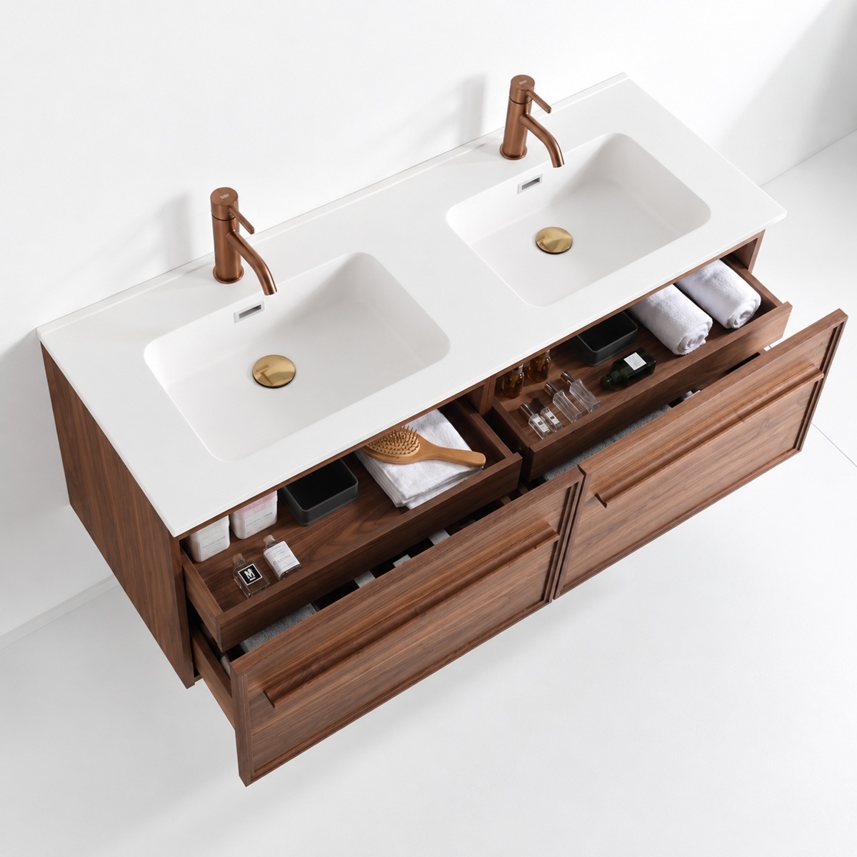 Meuble legno 140 double vasque blanc mat
