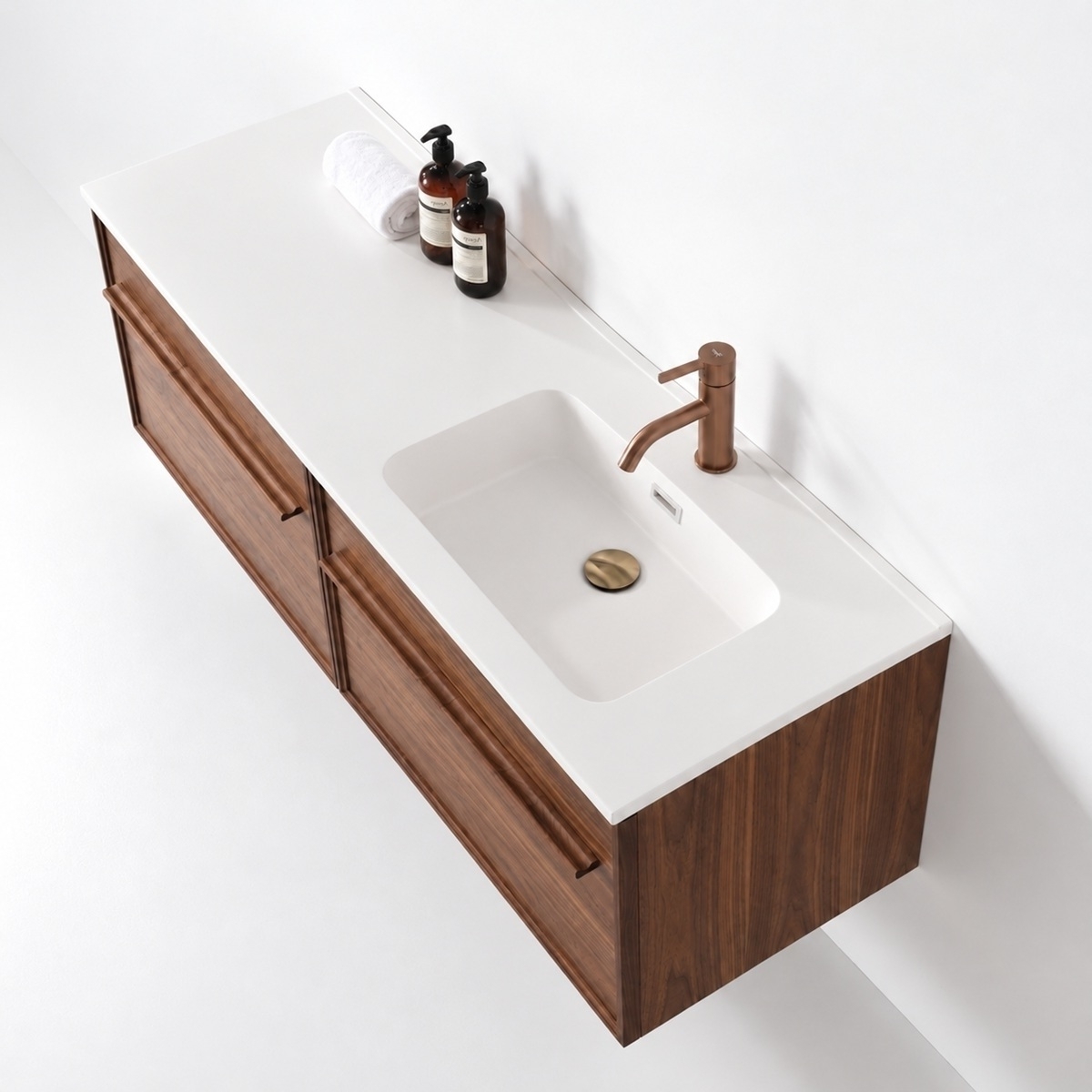 Meuble Legno 140 avec vasque à droite