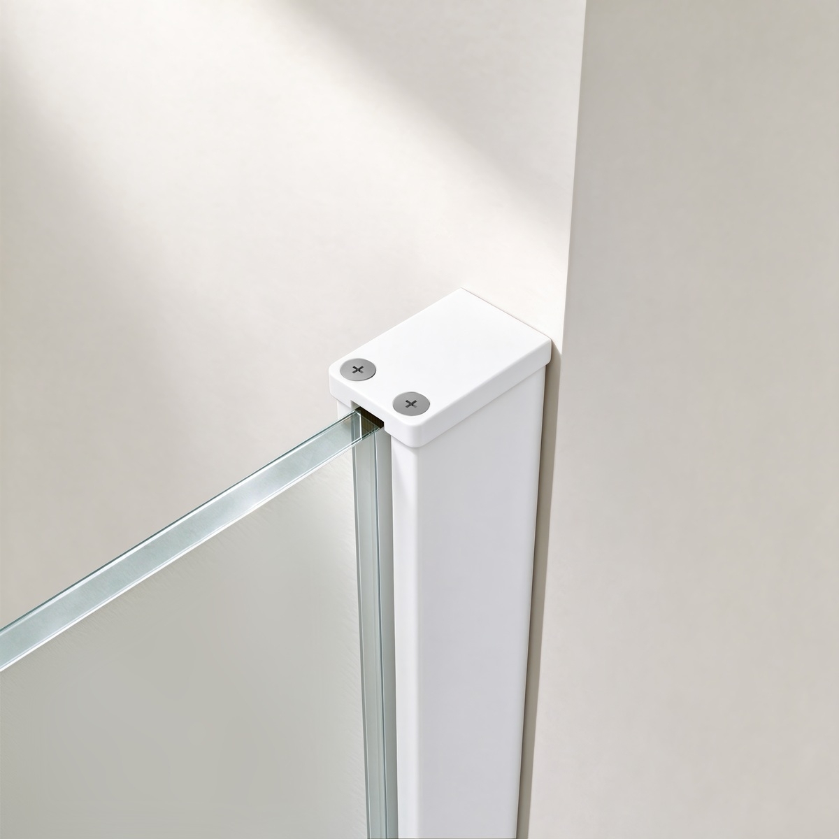 Zoom sur profilé blanc mat