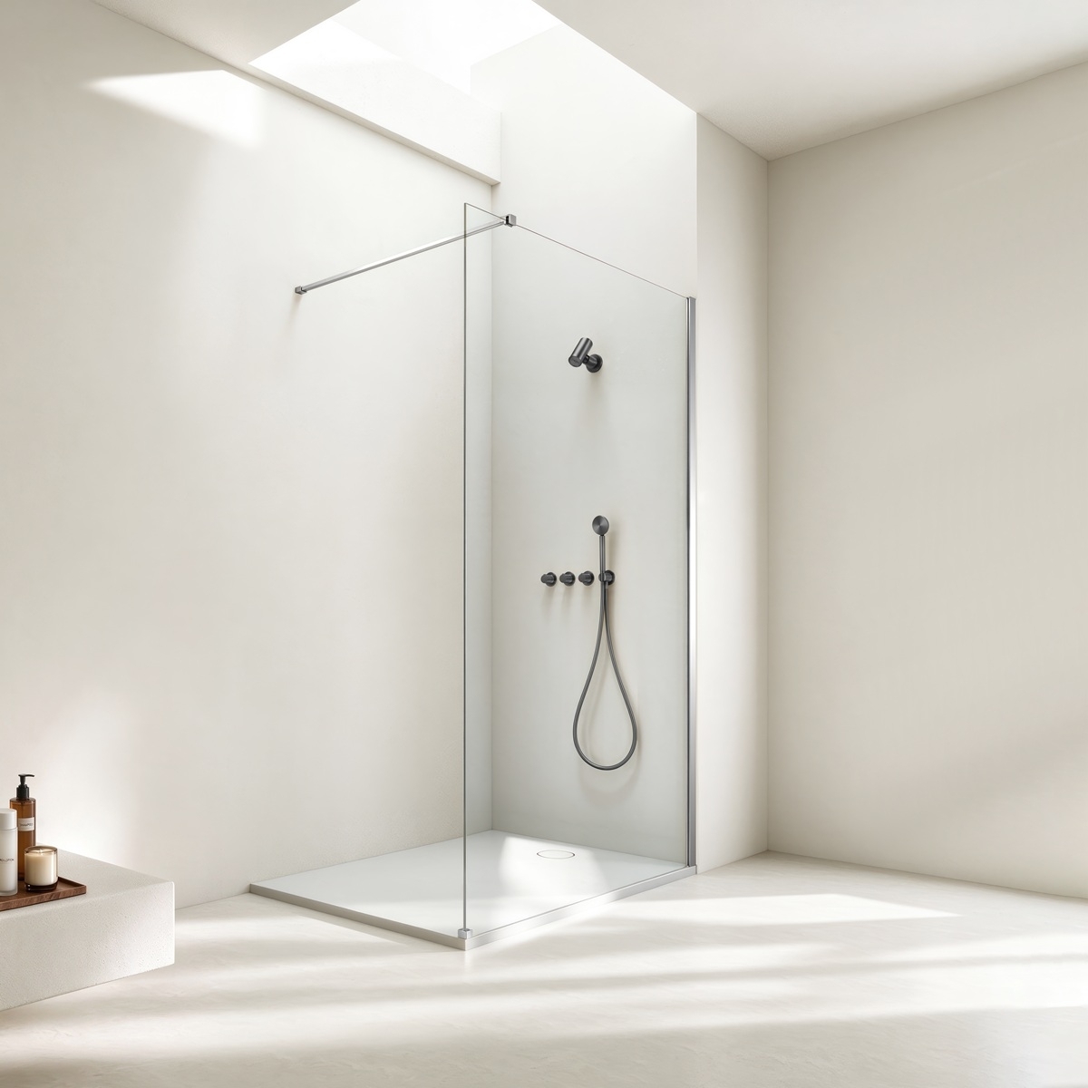 Kit de fixation de douche chrome