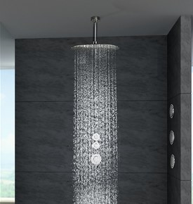 Bras plafond de douche rond 20 cm