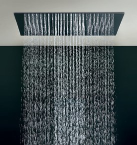Plafond de douche à encastrer cascade et pluie Slim 80 cm
