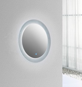 Miroir salle de bain à éclairage LED rond Sola 80 cm 