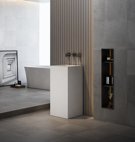 Lavabo totem Block Solid surface 