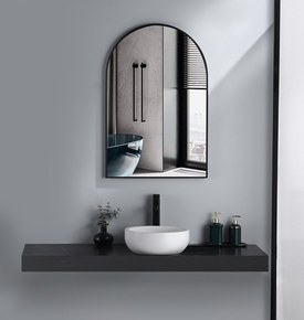 Miroir Arche noir mat 60 cm 