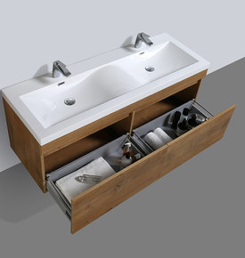 Meuble de salle de bain double vasque Cubik 144 cm