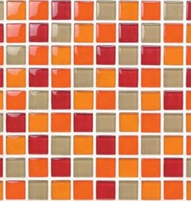 Mosaïque Orange / Rouge / Marron