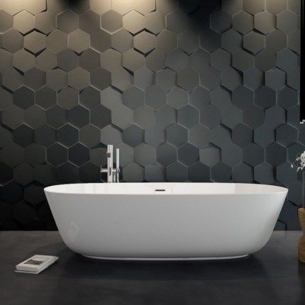 Carrelage Hexa noir et blanc 3D