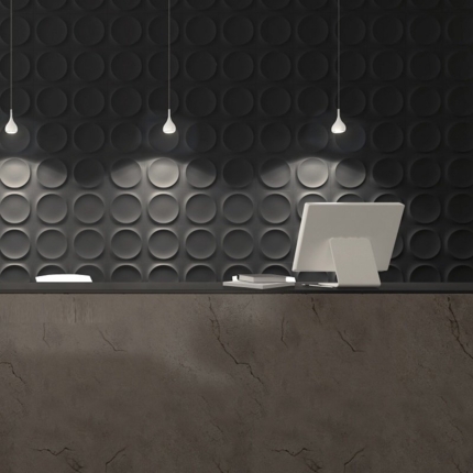 Carrelage Moon noir et blanc