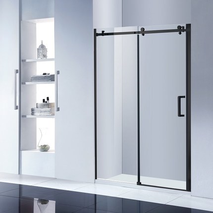 Porte de douche coulissante noire Rolla Black 110 cm