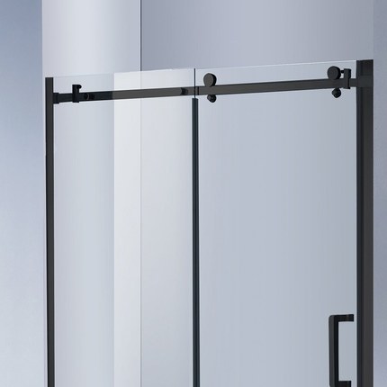 Porte de douche coulissante noire Rolla Black 110 cm