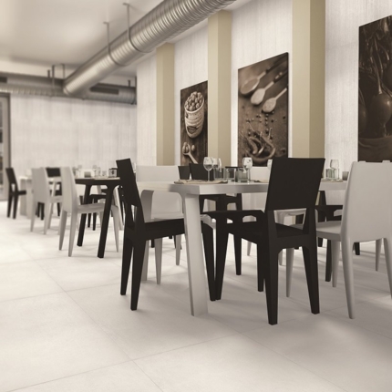 Carrelage Cemento Rasato Bianco