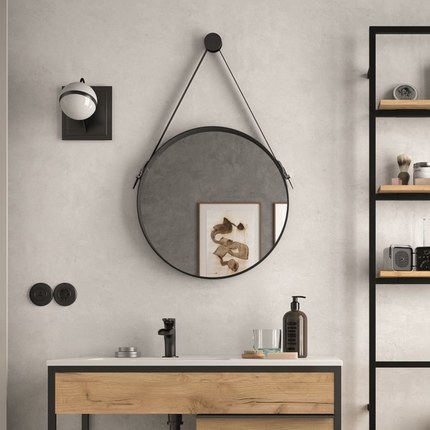 Miroir Barbier 51 cm noir