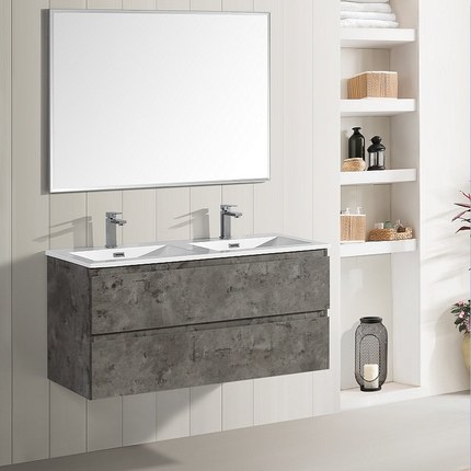 Meuble salle de bain Soho béton ciré 120 cm