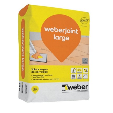 Mortier de jointoiement large Weber 25 kg