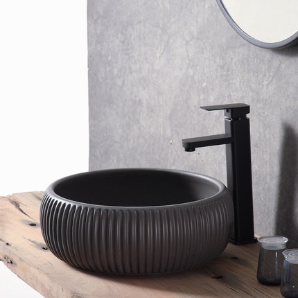 Vasque à poser béton gris Amalia 40 cm