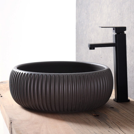 Vasque à poser béton gris Amalia 40 cm
