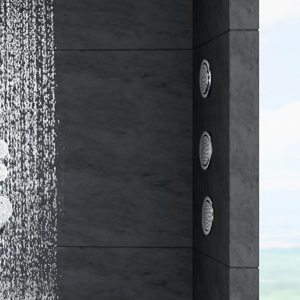 Buse de douche hydromassante à multi-jet rond 12 cm Rodeli