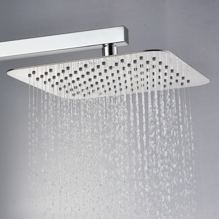 Pommeau de douche plafond carré Slim 30 cm Quadra