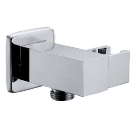 Support coude de raccordement mural douchette 8 cm