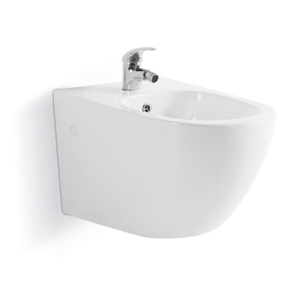 Bidet suspendu en porcelaine blanche Shine 