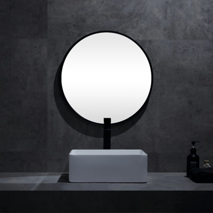 Vasque blanc brillant Cube 36 cm