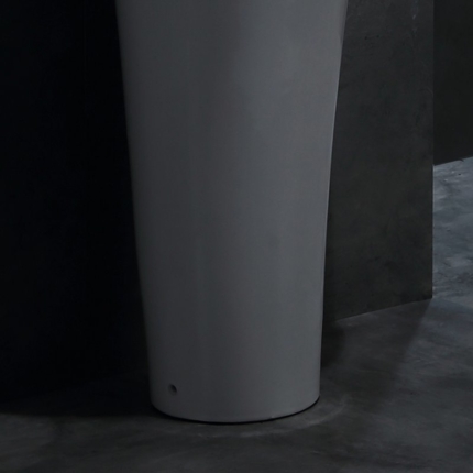 Lavabo colonne totem oval blanc brillant 