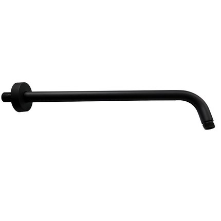 Bras de douche mural noir rond 40 cm
