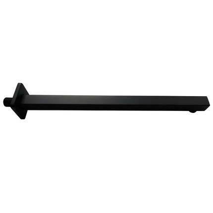 Bras de douche mural carré noir 40 cm