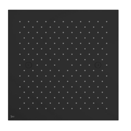 Douche de tête noire encastrable 43 cm