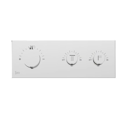 Mitigeur de douche thermostatique encastré deux voies chrome