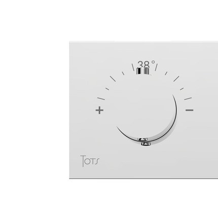 Mitigeur de douche thermostatique encastré deux voies chrome