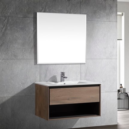 Meuble bois foncé Kai 80 cm